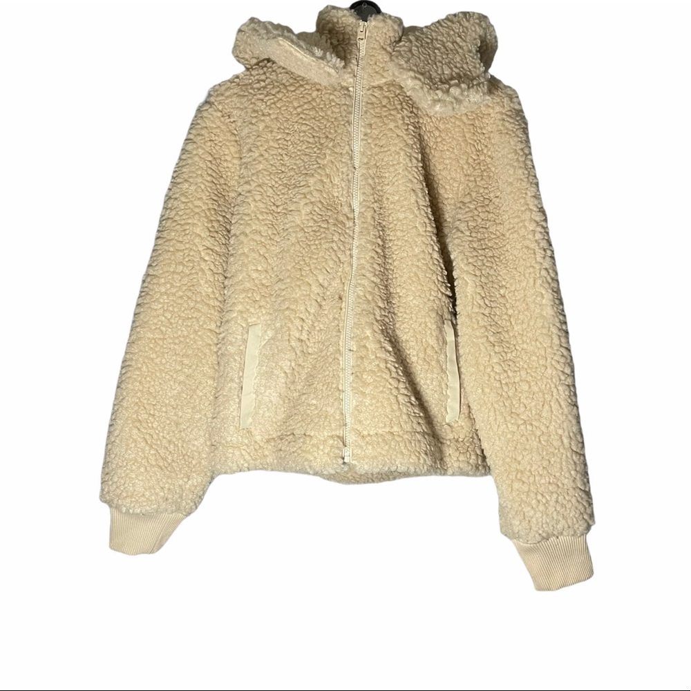 Abercrombie & Fitch Hooded Zip Up Teddy Coat